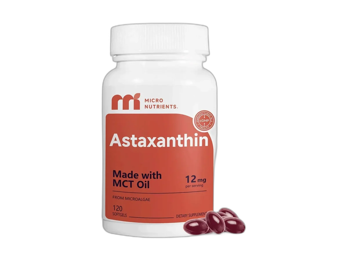 Micronutrients Astaxanthin 12 mg product image on a transparent background