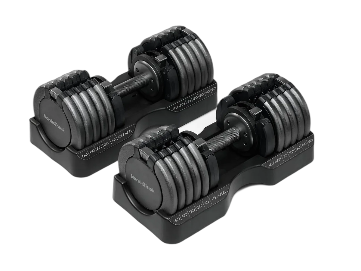 NordicTrack 55-pound Select-A-Weight dumbbell pair