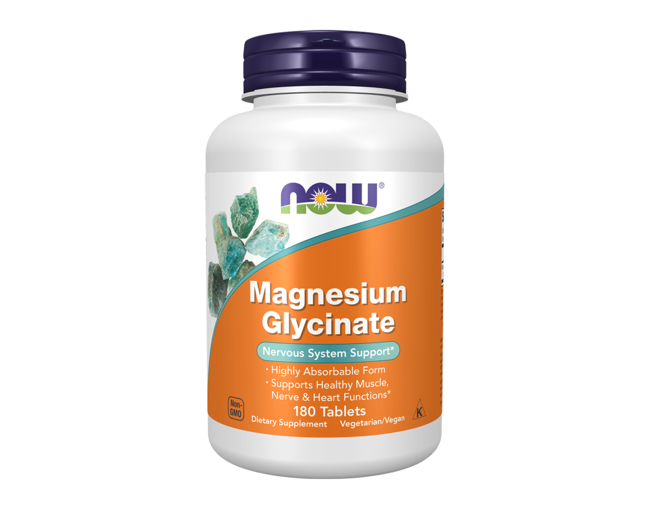 NOW Magnesium Glycinate tablets bottle product image