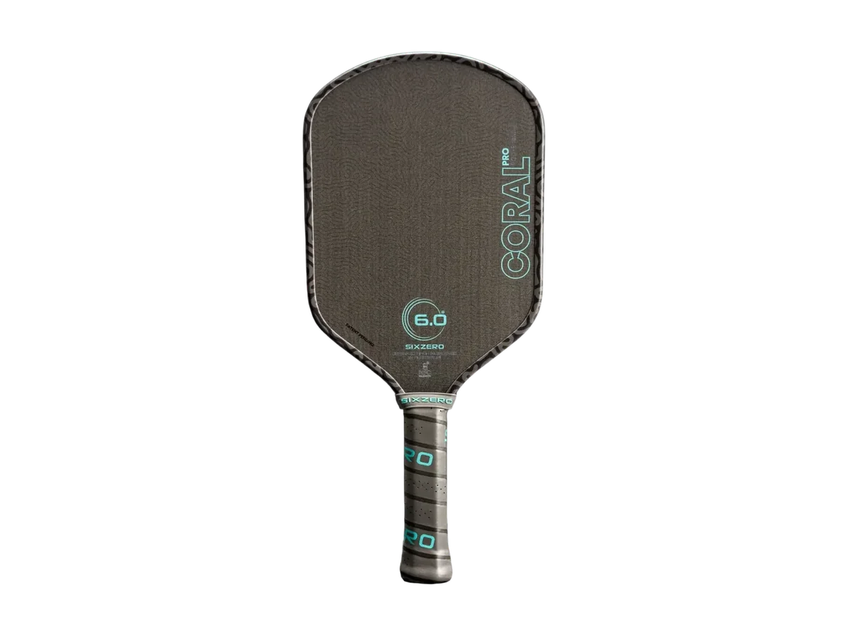 Six Zero Coral Pro Elongated 16mm pickleball paddle