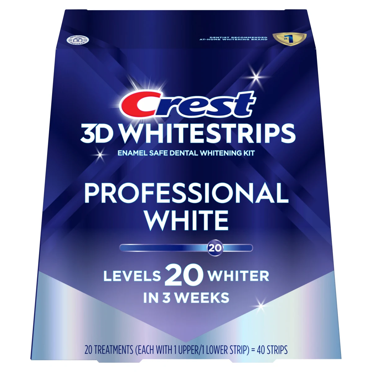 Crest 3DWhitestrips Professional White kit in the official package image
