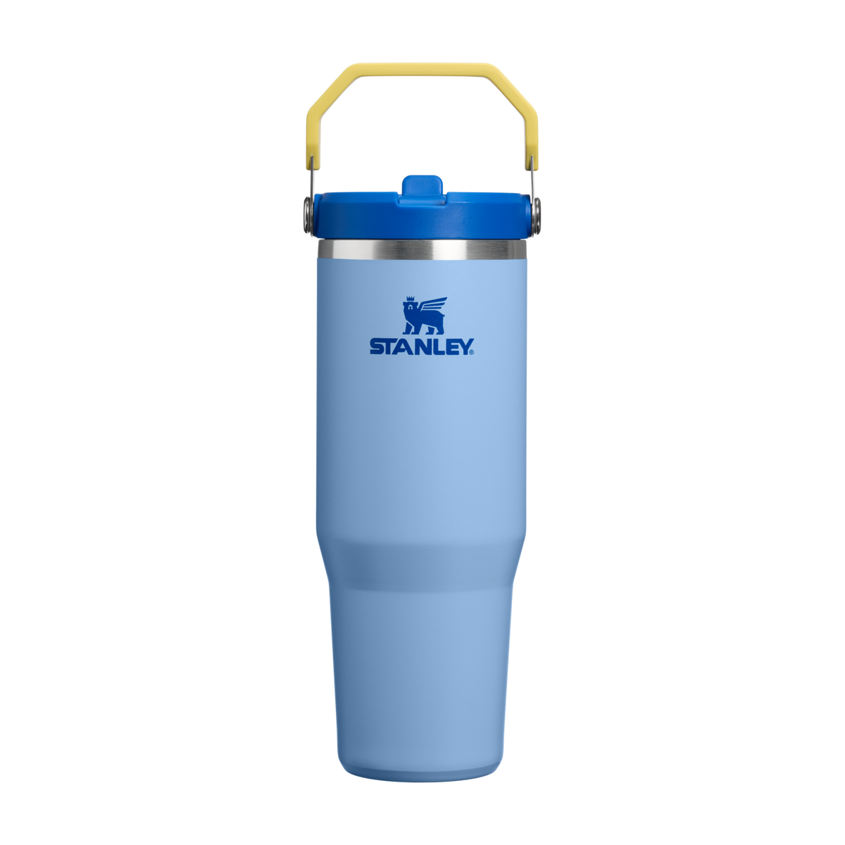 Stanley IceFlow 2.0 30 oz tumbler with flip straw and carry handle.