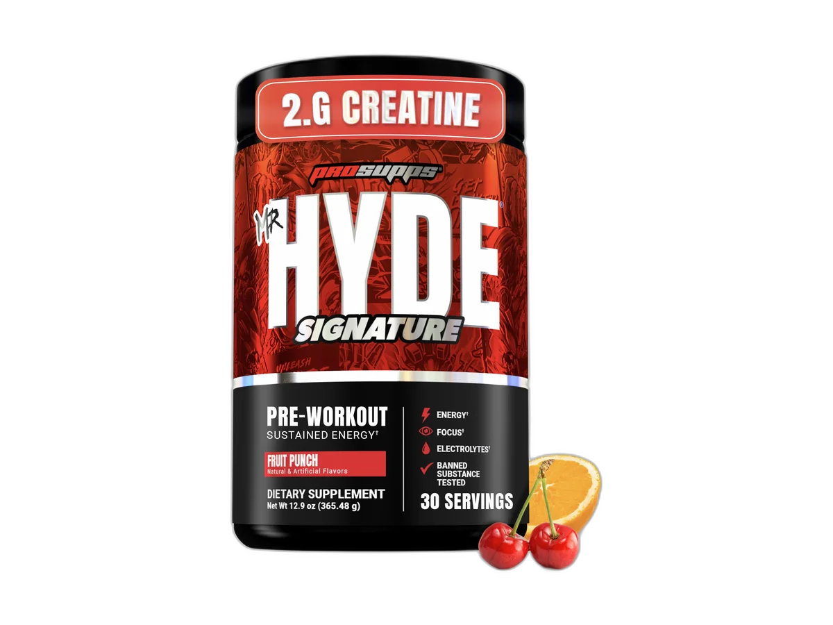 ProSupps Mr. Hyde Signature V2 pre-workout tub, Fruit Punch