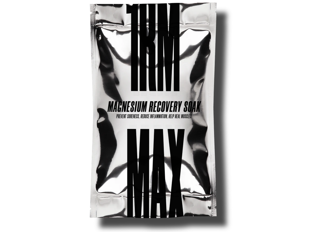Single-use Recovery Labs Magnesium Recovery Soak pouch, shown on its original transparent product image.
