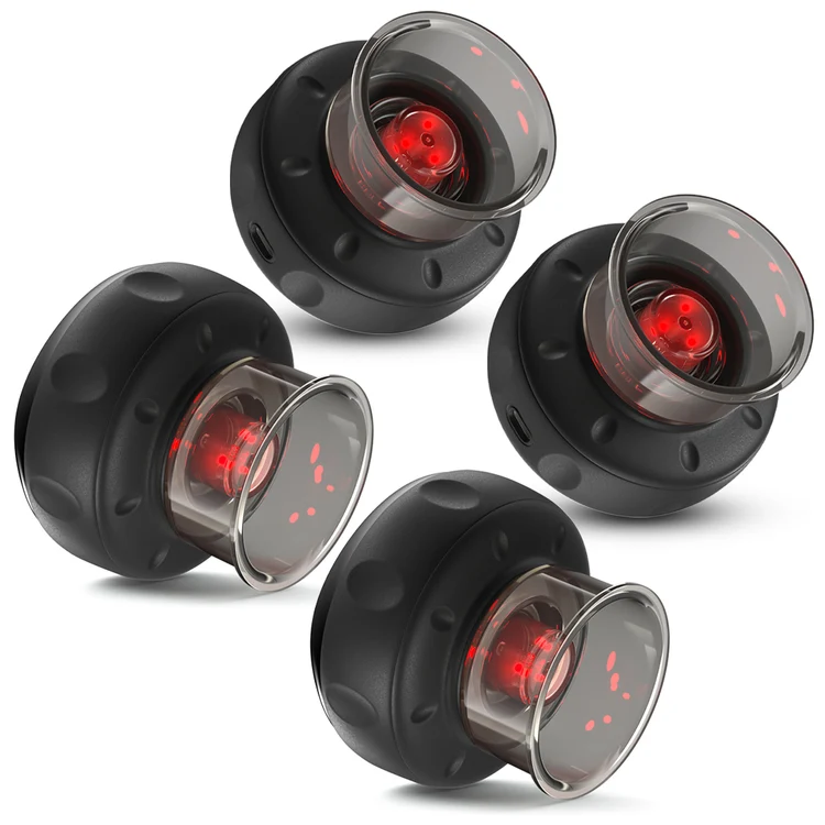 Four REVO smart cupping devices in the official white-background product image.