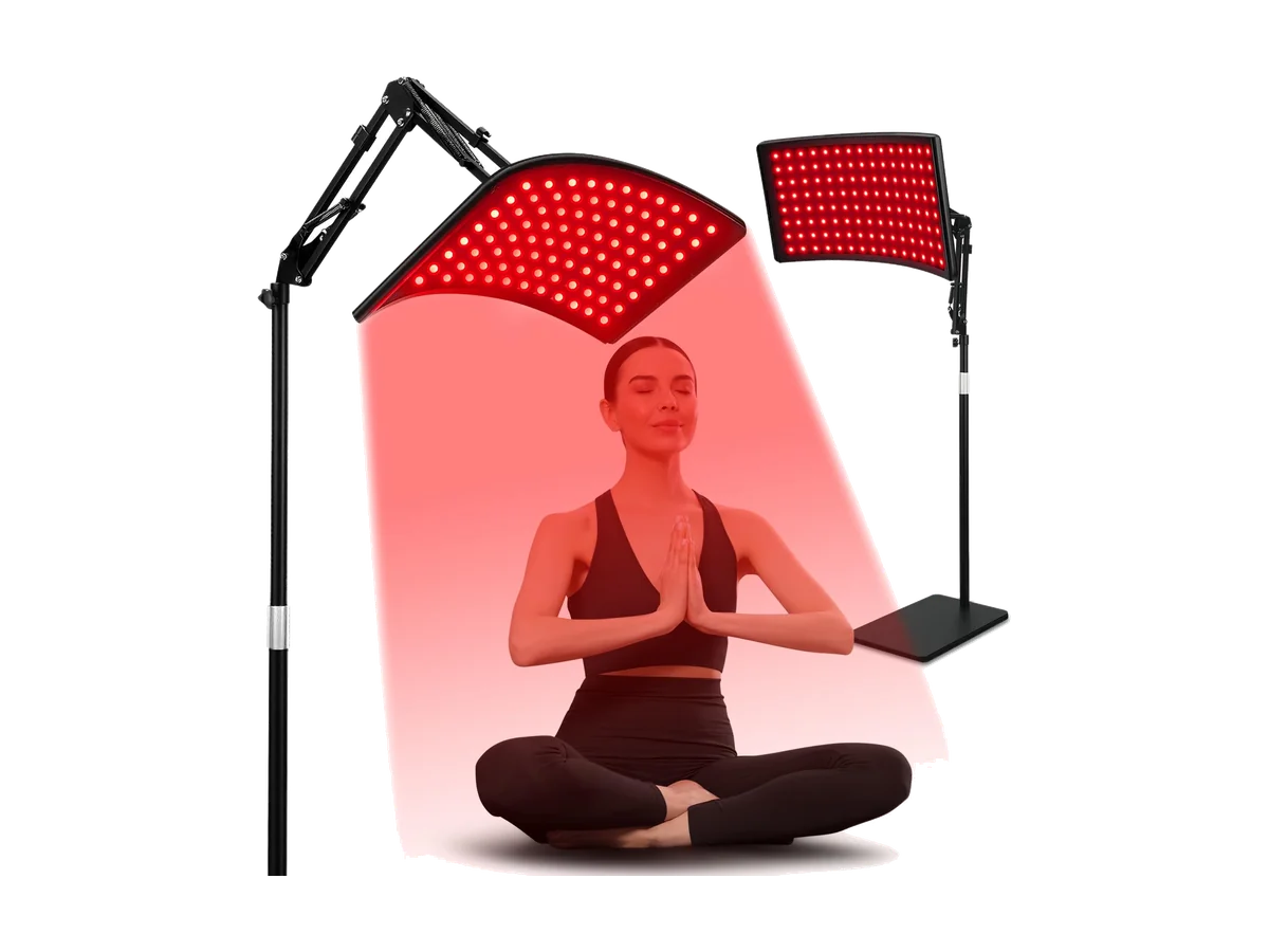 Viconor red light therapy panel on an adjustable stand